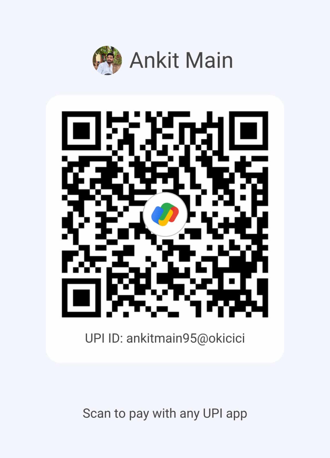 Ankit Main Google Pay QR Code for Astrology Consultation