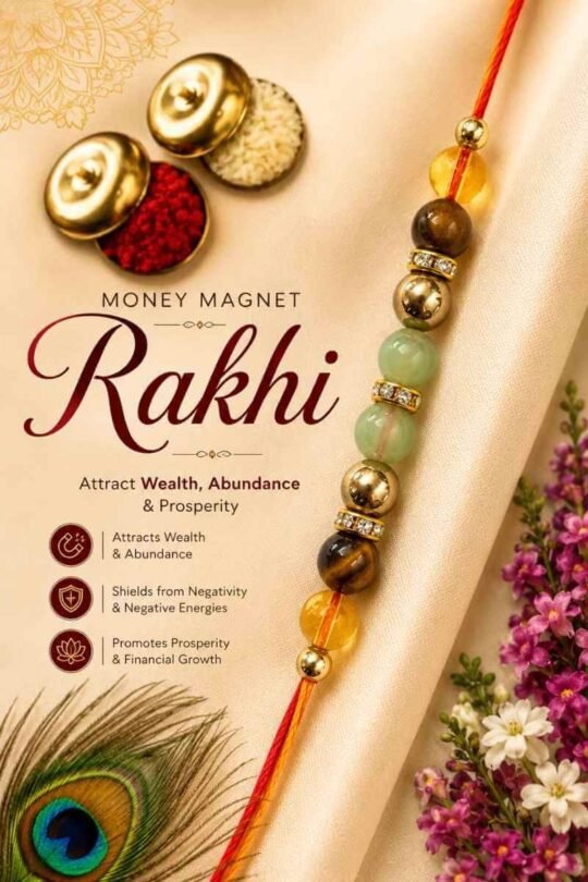 Buy Money Magnet Rakhi Golden Edition for Wealth, Protection, and Prosperity of Your Brother