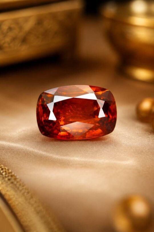 Certified Natural Gomed (Hessonite) Gemstone 4.20 Carat Garnet Stone