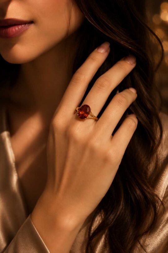 Certified Natural Gomed (Hessonite) Gemstone 4.20 Carat Rahu Ratna