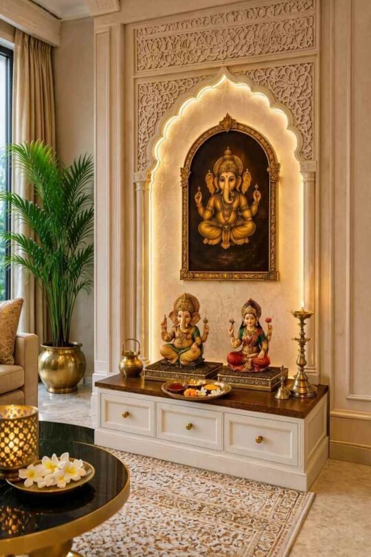 Gaj Kesari Yog Brass Kalash for Attracting Prosperity