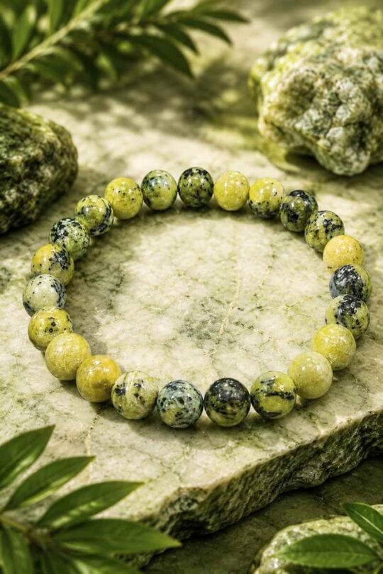 100% Natural Premium AAA-Quality Serpentine Bracelet to Support Pitru Dosha Remedies