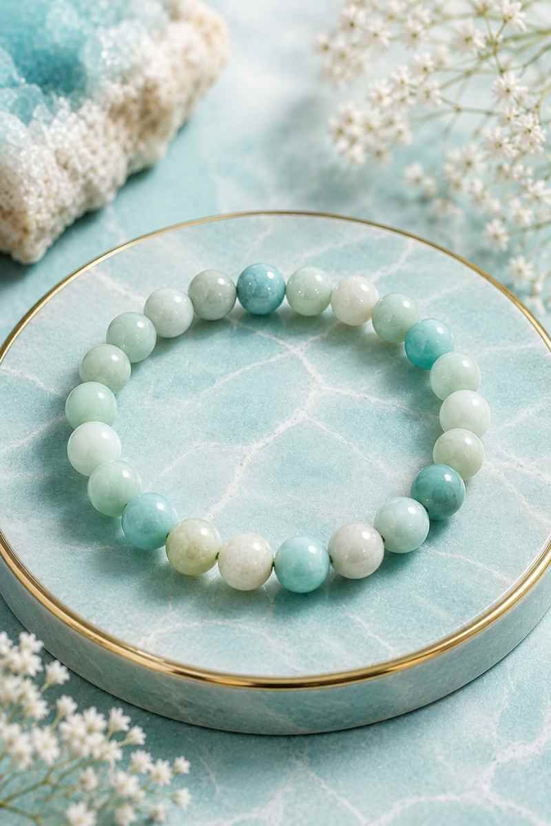 AAA-Quality Natural Amazonite Bracelet Original Blue-Green