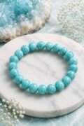 Authentic AAA-Quality Natural Amazonite Bracelet Original Blue-Green (8 MM)
